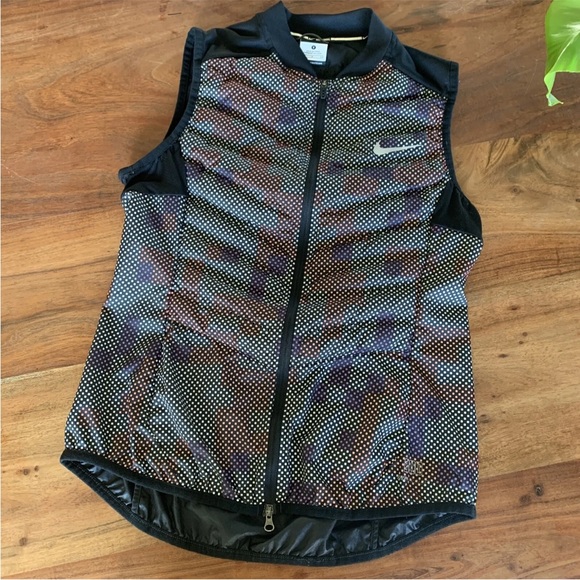 Nike Aeroloft Flash Vest Womens Small Black Multi 689260 running - Picture 2 of 11